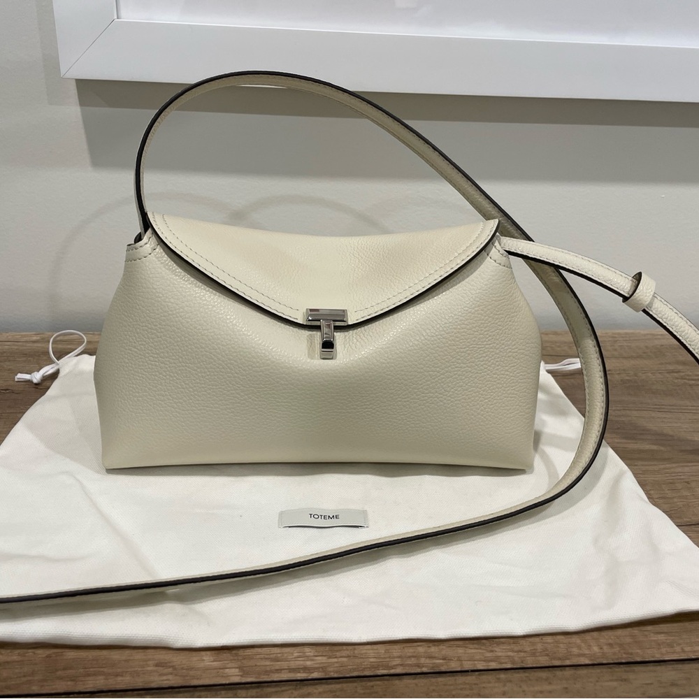 Toteme T-Lock Clutch in Milk Colorway